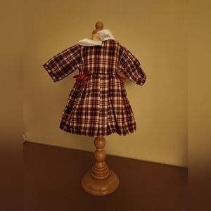 18 inch doll burgundy dress and sweater outfit